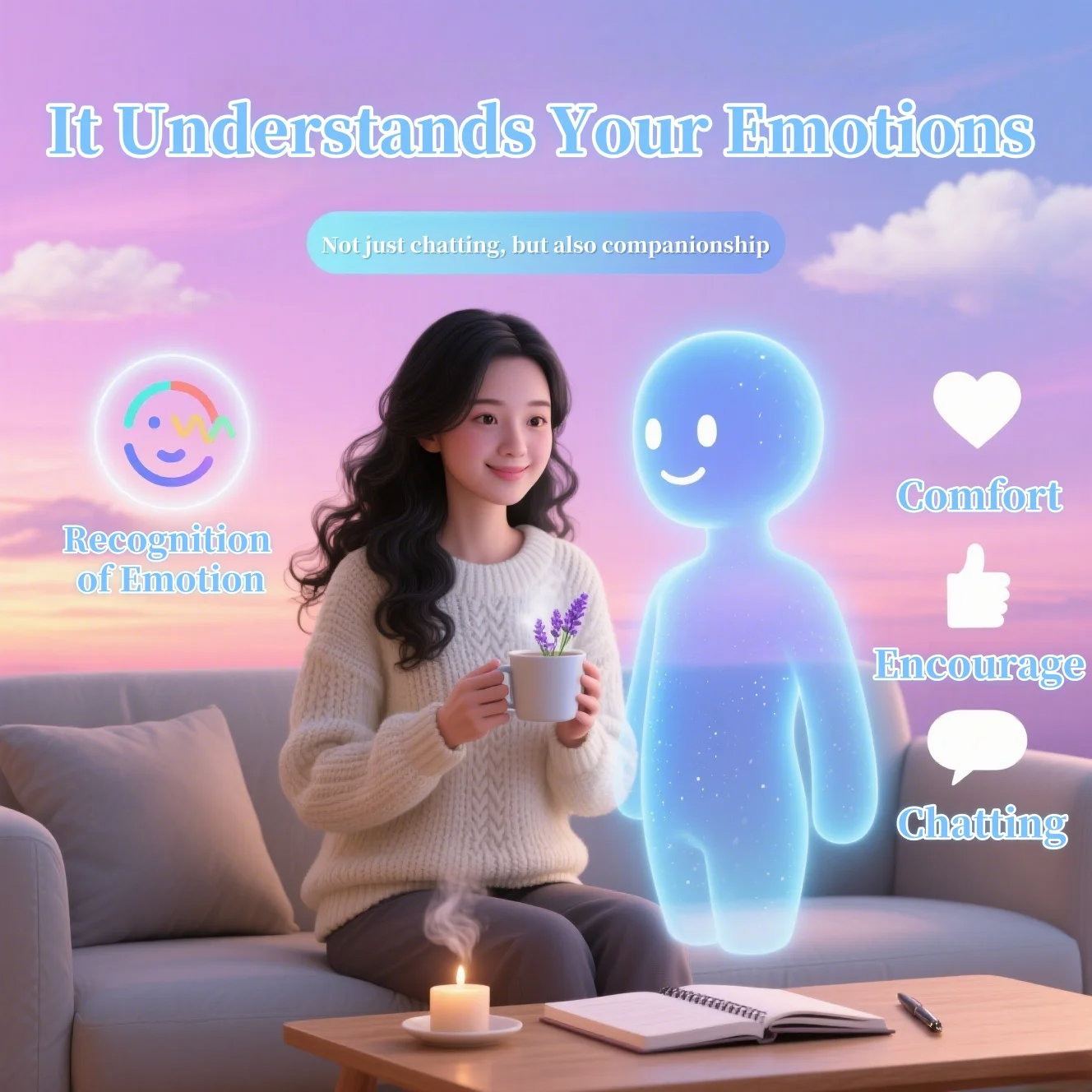 Robot trò chuyện đồng hành bằng giọng nói AI – Robot AI GPT, quà tặng lễ hội, hình tượng cô gái anime, hỗ trợ đa ngôn ngữ, nhận diện cảm xúc và tương tác bằng giọng nói - Ảnh 6